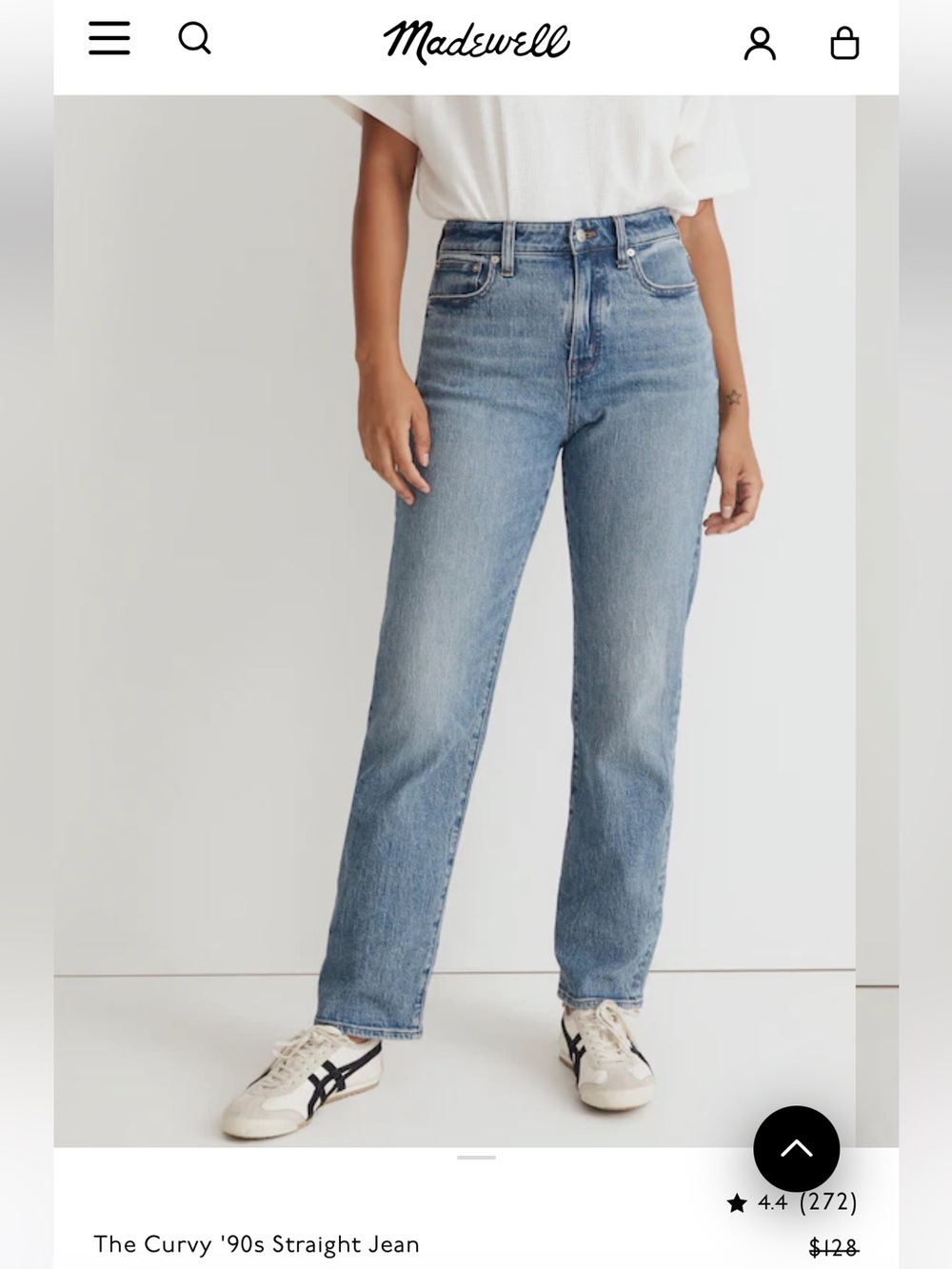 Madewell The Curvy '90s Straight Jean - size 28